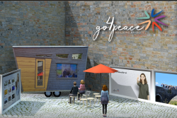 Menschen vor Tinyhouse